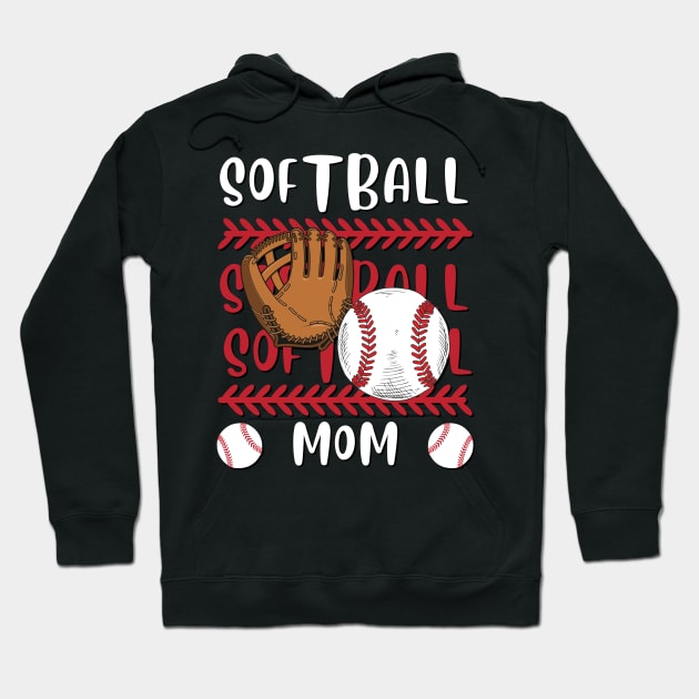 My Favorite Softball Player Calls Me Mom Gift for Softball Mother mommy mama Hoodie by BoogieCreates